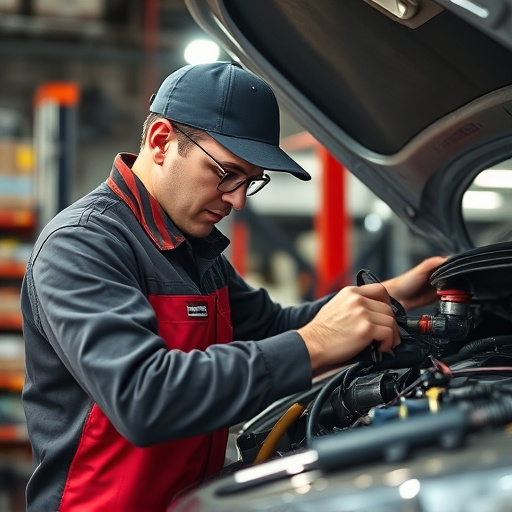 auto technician working