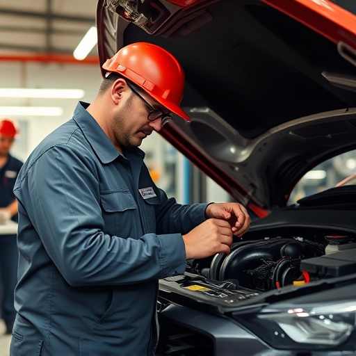 auto technician working