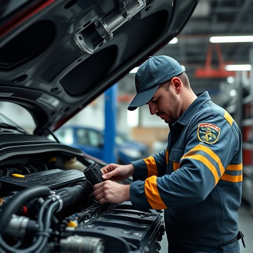 auto technician working