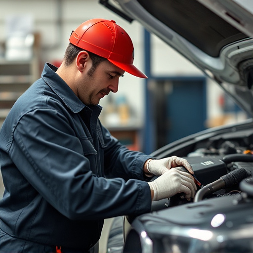 auto technician working