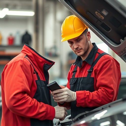 auto technician working
