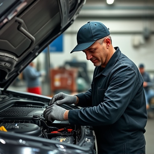 auto technician working