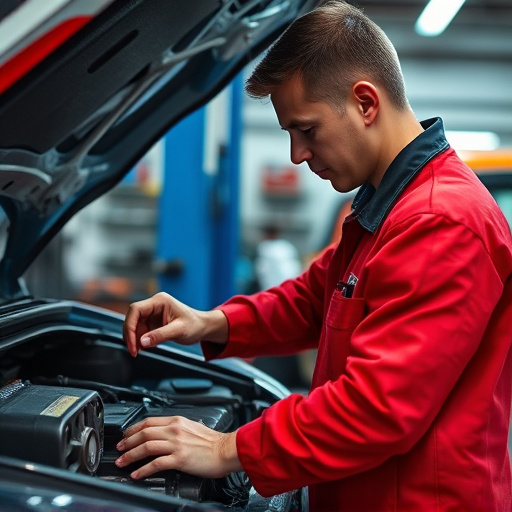 auto technician working