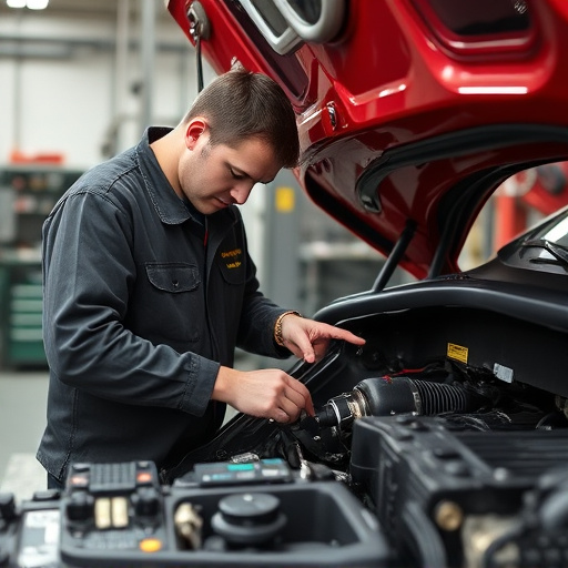 auto technician working