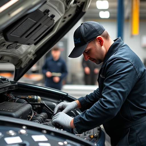 auto technician working
