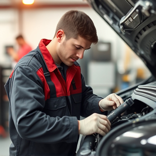 auto technician working