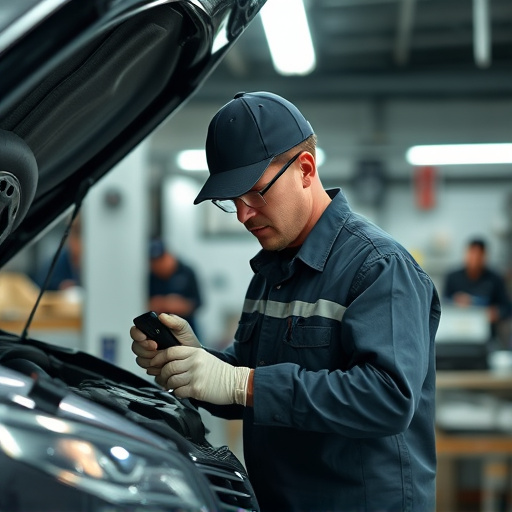 auto technician working