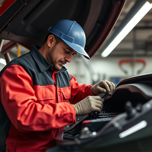 auto technician working
