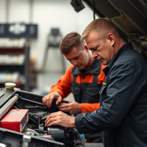 auto technician working