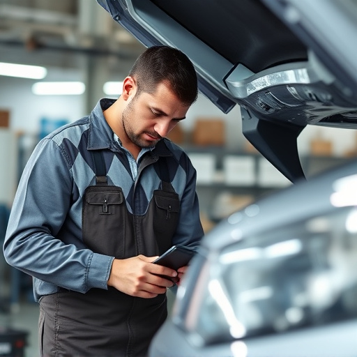 auto technician working