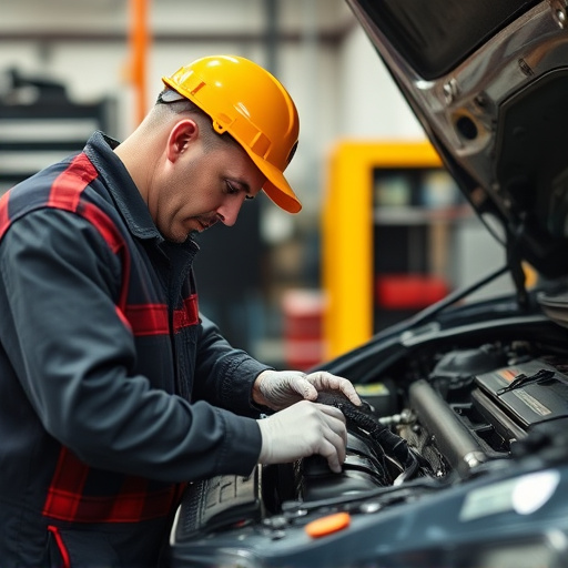 auto technician working