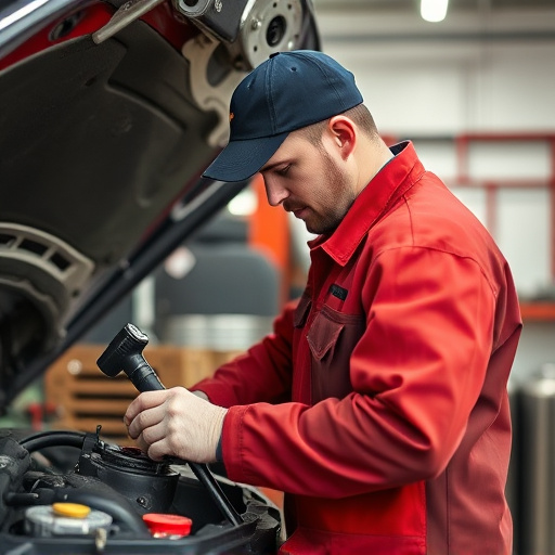 auto technician working
