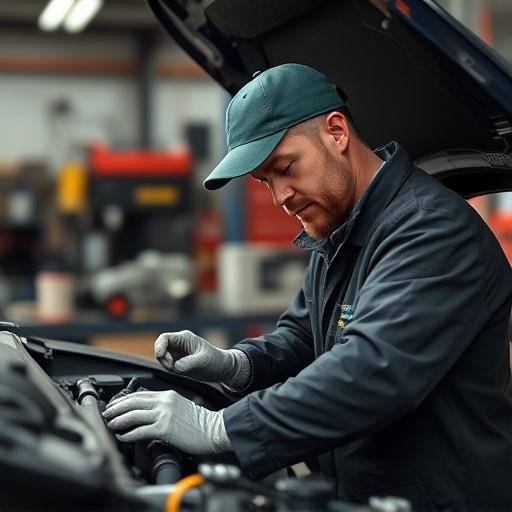 auto technician working