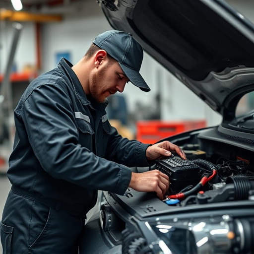 auto technician working