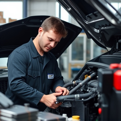 auto technician working