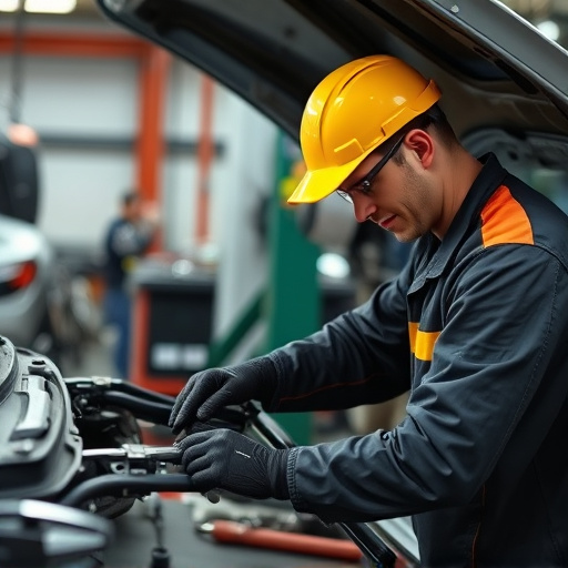 auto technician working
