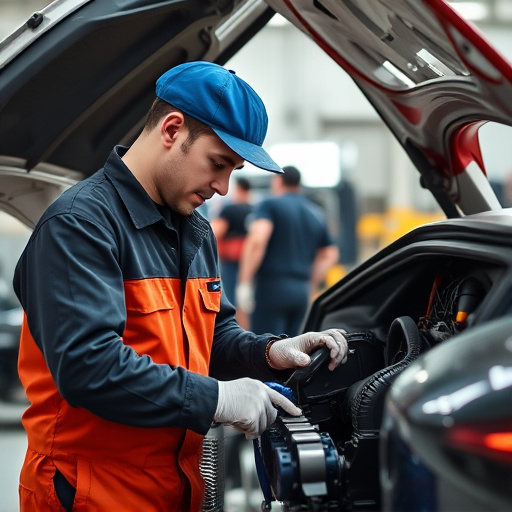 auto technician working
