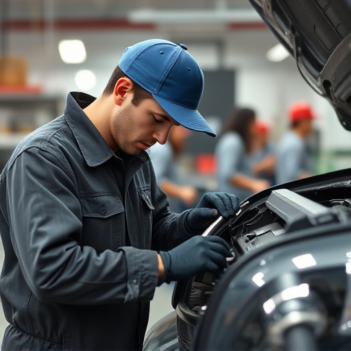 auto technician working