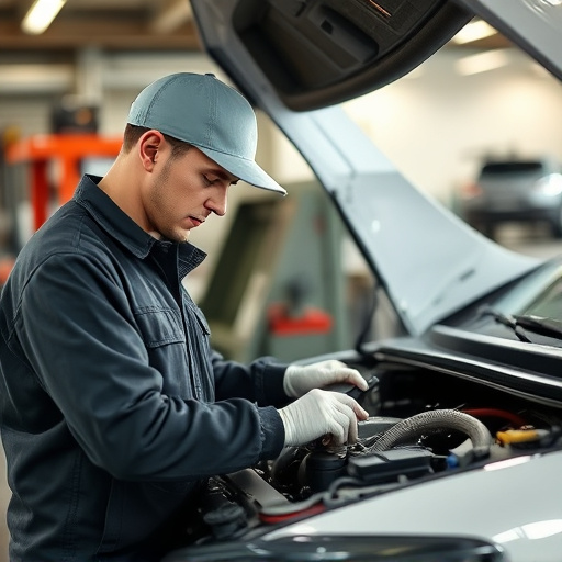 auto technician working
