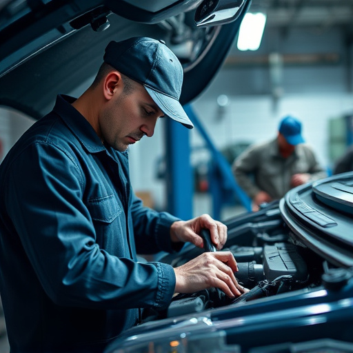 auto technician working
