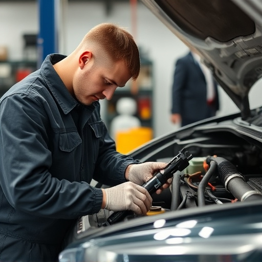 auto technician working
