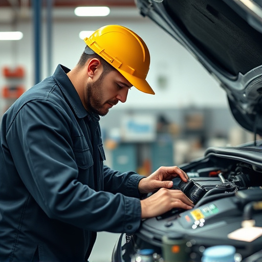 auto technician working