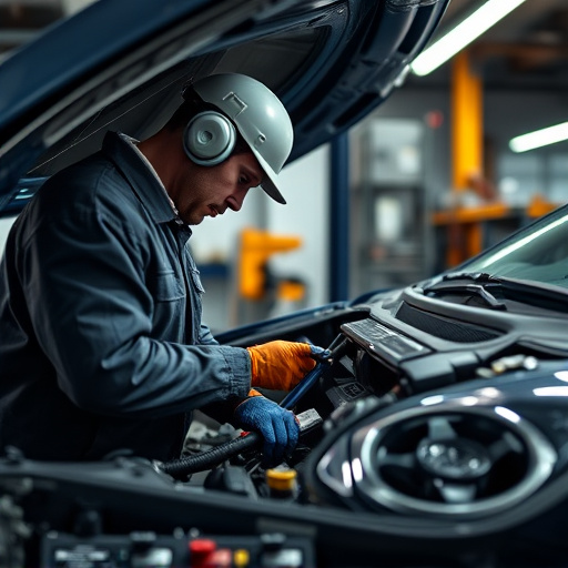 auto technician working