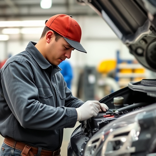 auto technician working