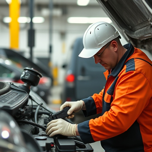 auto technician working