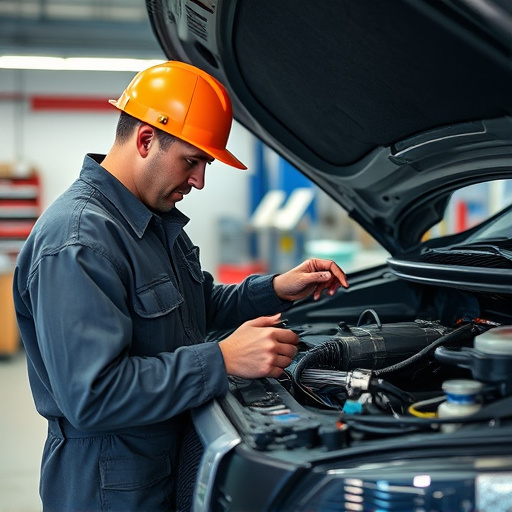 auto technician working