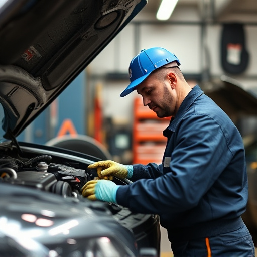 auto technician working