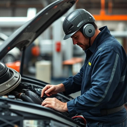 auto technician working
