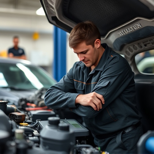 auto technician working