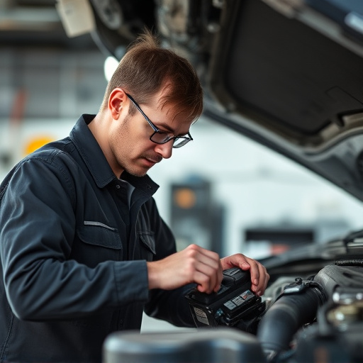 auto technician working