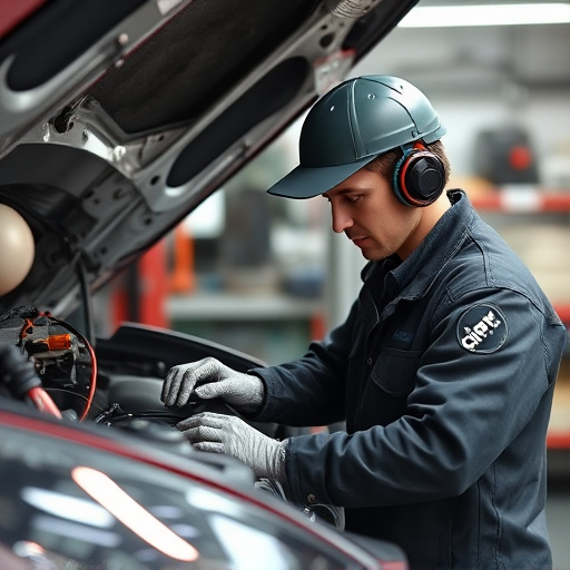 auto technician working
