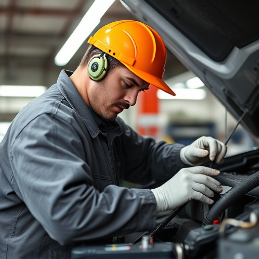auto technician working