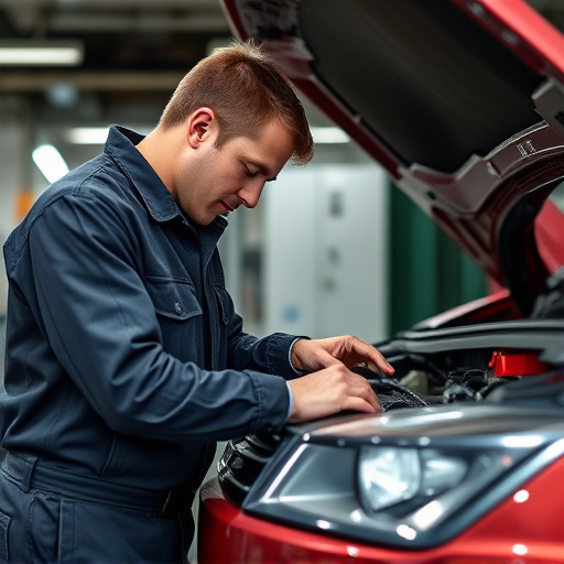 auto technician working