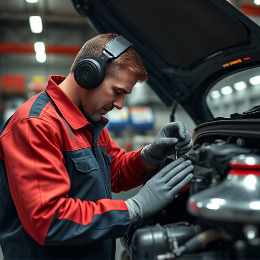 auto technician working