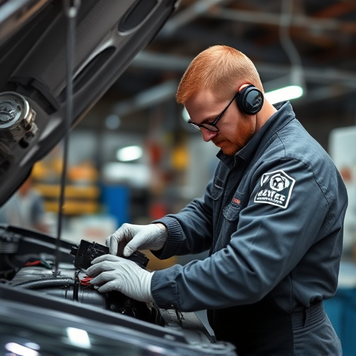 auto technician working