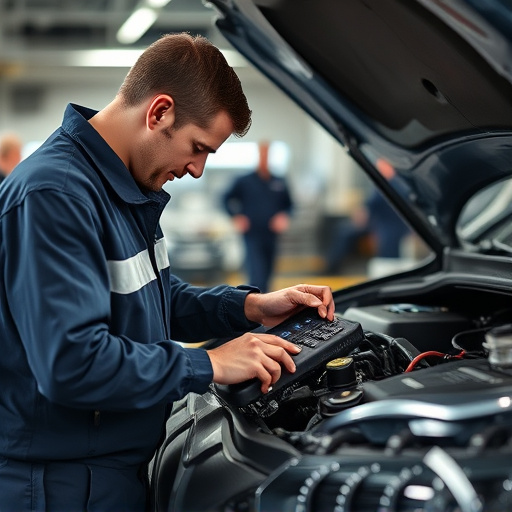 auto technician working