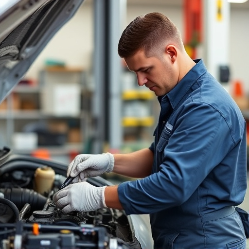 auto technician working