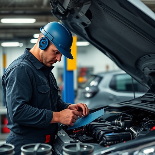auto technician working
