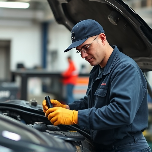 auto technician working