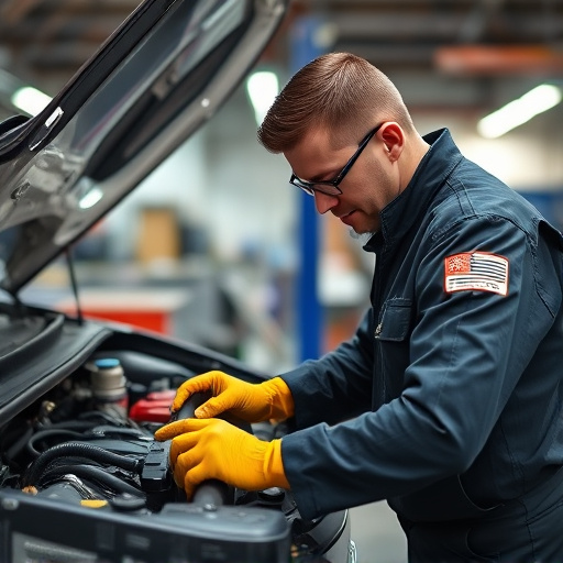 auto technician working