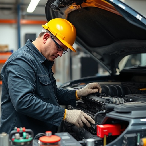 auto technician working
