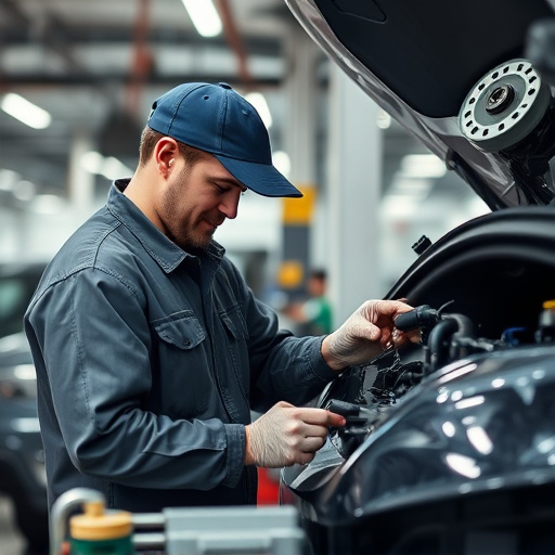 auto technician working