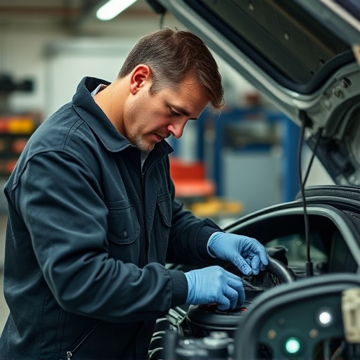 auto technician working
