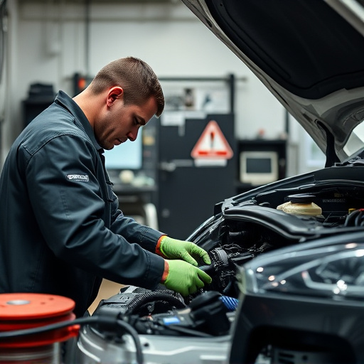auto technician working