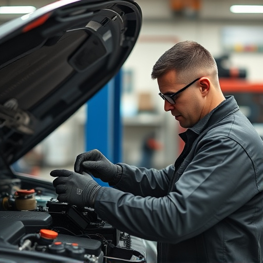 auto technician working