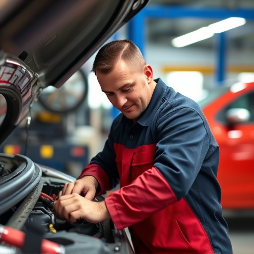 auto technician working